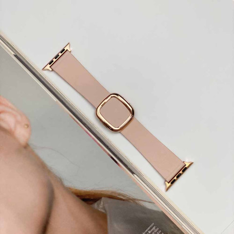 Кожаный ремешок Modern Buckle Leather для Apple Watch 38/40/41mm Gold/Pink sand Кожаный ремешок Modern Buckle Leather для Apple Watch 38/40/41mm Gold/Pink sand